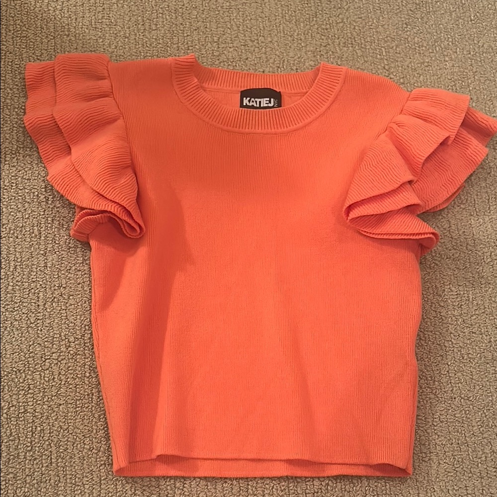 Katie J NYC Girls Coral Knit Top